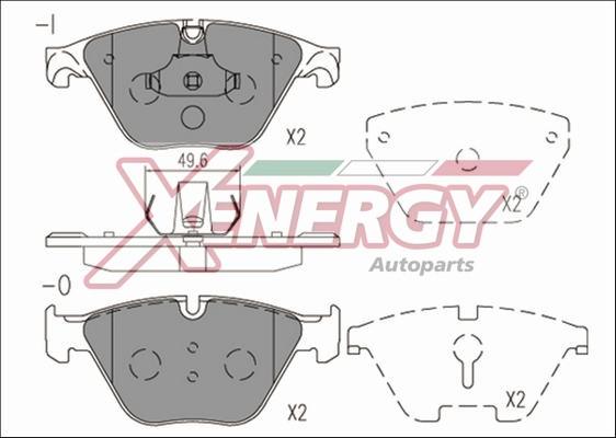 AP XENERGY X41232 - Тормозные колодки, дисковые, комплект autospares.lv