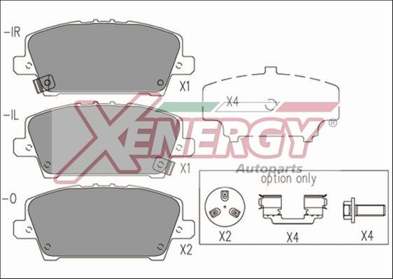 AP XENERGY X41221 - Тормозные колодки, дисковые, комплект autospares.lv