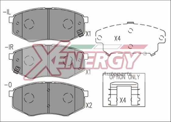 AP XENERGY X41228 - Тормозные колодки, дисковые, комплект autospares.lv