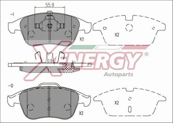 AP XENERGY X41223 - Тормозные колодки, дисковые, комплект autospares.lv