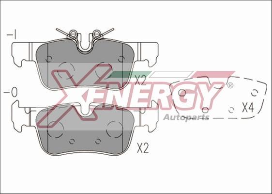 AP XENERGY X41275 - Тормозные колодки, дисковые, комплект autospares.lv