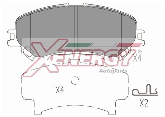 AP XENERGY X41276 - Тормозные колодки, дисковые, комплект autospares.lv