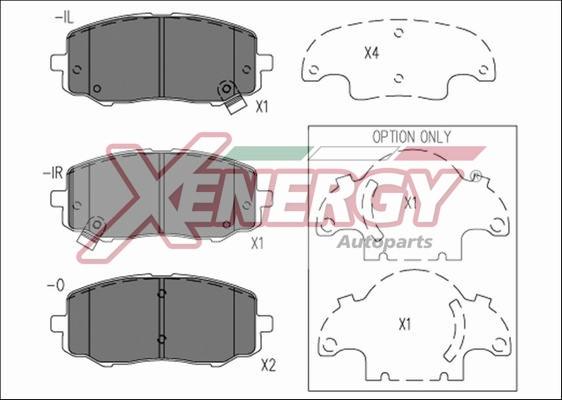 AP XENERGY X41273 - Тормозные колодки, дисковые, комплект autospares.lv