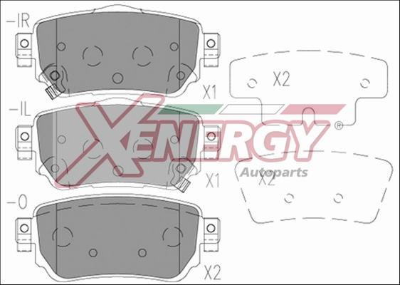 AP XENERGY X41277 - Тормозные колодки, дисковые, комплект autospares.lv