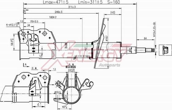 AP XENERGY X438334 - Амортизатор autospares.lv