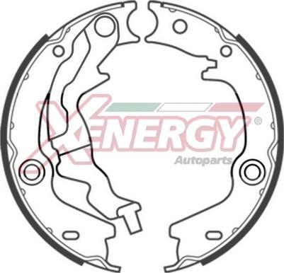 AP XENERGY X50490 - Комплект тормозных колодок, барабанные autospares.lv