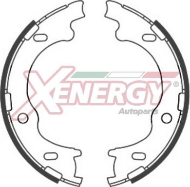 AP XENERGY X50442 - Комплект тормозных колодок, барабанные autospares.lv