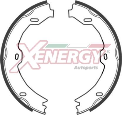 AP XENERGY X50406 - Комплект тормозных колодок, барабанные autospares.lv