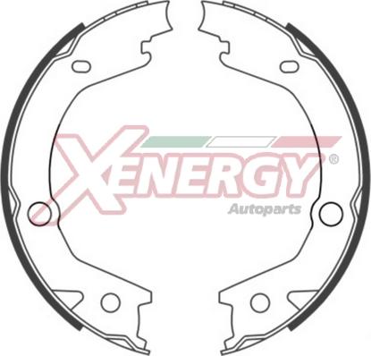 AP XENERGY X50411 - Комплект тормозных колодок, барабанные autospares.lv