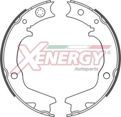 AP XENERGY X50483 - Комплект тормозных колодок, барабанные autospares.lv