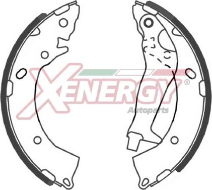 AP XENERGY X50482 - Комплект тормозных колодок, барабанные autospares.lv