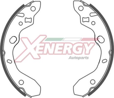 AP XENERGY X50430 - Комплект тормозных колодок, барабанные autospares.lv