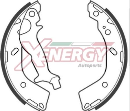 AP XENERGY X50426 - Комплект тормозных колодок, барабанные autospares.lv