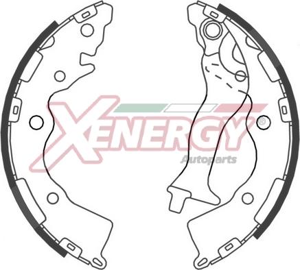 AP XENERGY X50470 - Комплект тормозных колодок, барабанные autospares.lv