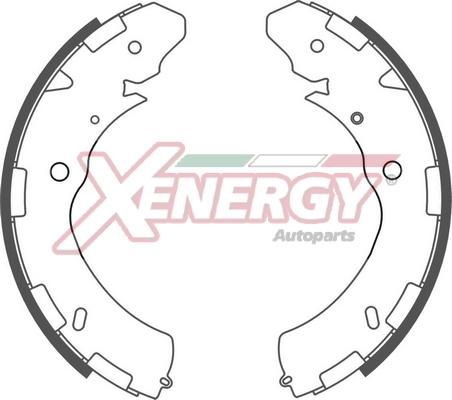 AP XENERGY X50568 - Комплект тормозных колодок, барабанные autospares.lv