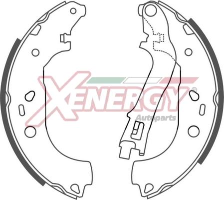 AP XENERGY X50505 - Комплект тормозных колодок, барабанные autospares.lv