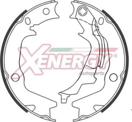 AP XENERGY X50511 - Комплект тормозных колодок, барабанные autospares.lv