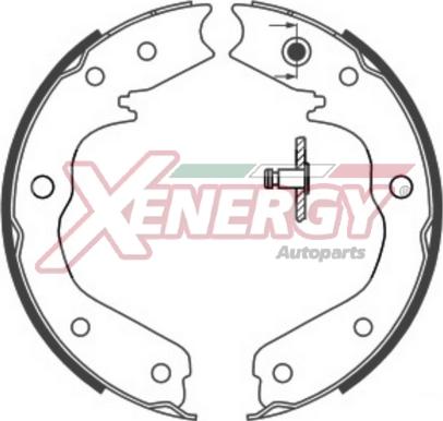 AP XENERGY X50534 - Комплект тормозных колодок, барабанные autospares.lv