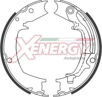 AP XENERGY X50531 - Комплект тормозных колодок, барабанные autospares.lv