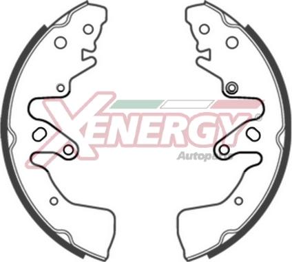 AP XENERGY X50524 - Комплект тормозных колодок, барабанные autospares.lv