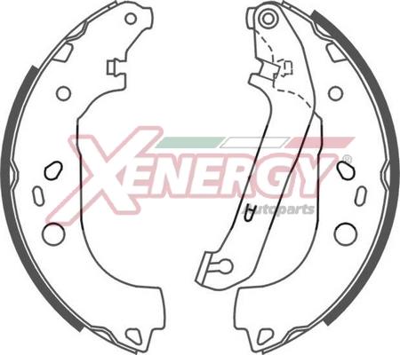 AP XENERGY X50523 - Комплект тормозных колодок, барабанные autospares.lv