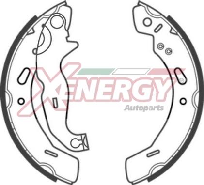 AP XENERGY X50646 - Комплект тормозных колодок, барабанные autospares.lv