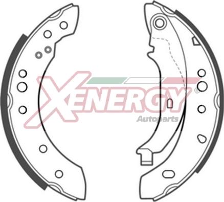 AP XENERGY X50669 - Комплект тормозных колодок, барабанные autospares.lv