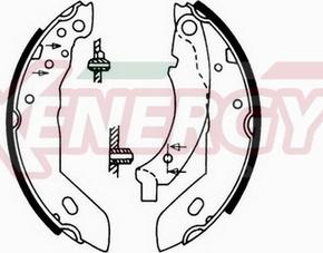 AP XENERGY X50147 - Комплект тормозных колодок, барабанные autospares.lv