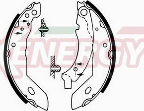 AP XENERGY X50169 - Комплект тормозных колодок, барабанные autospares.lv