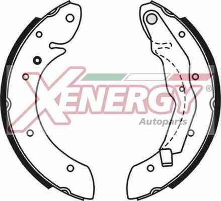 AP XENERGY X50312 - Комплект тормозных колодок, барабанные autospares.lv