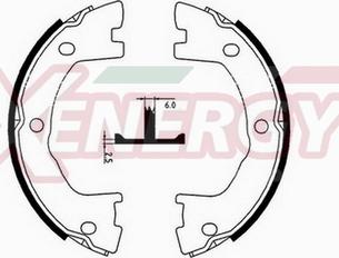 AP XENERGY X50387 - Комплект тормозов, ручник, парковка autospares.lv