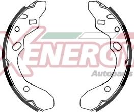 AP XENERGY X50238 - Комплект тормозных колодок, барабанные autospares.lv