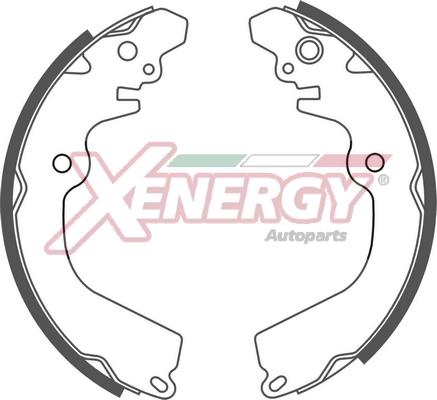 AP XENERGY X50225 - Комплект тормозных колодок, барабанные autospares.lv