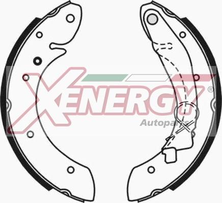 AP XENERGY X50719 - Комплект тормозных колодок, барабанные autospares.lv