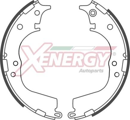 AP XENERGY X50726 - Комплект тормозных колодок, барабанные autospares.lv