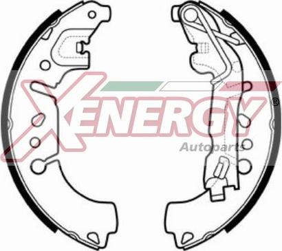 AP XENERGY X50723 - Комплект тормозных колодок, барабанные autospares.lv