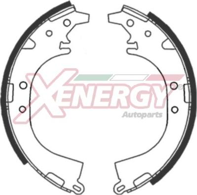 AP XENERGY X50727 - Комплект тормозных колодок, барабанные autospares.lv