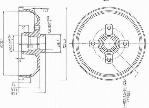 AP XENERGY X654006 - Тормозной барабан autospares.lv