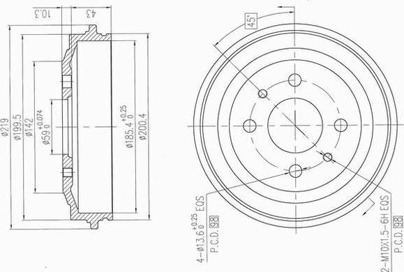 AP XENERGY X654013 - Тормозной барабан autospares.lv