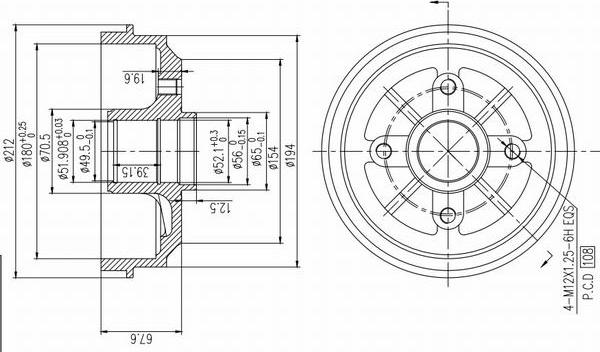 AP XENERGY X654159 - Тормозной барабан autospares.lv