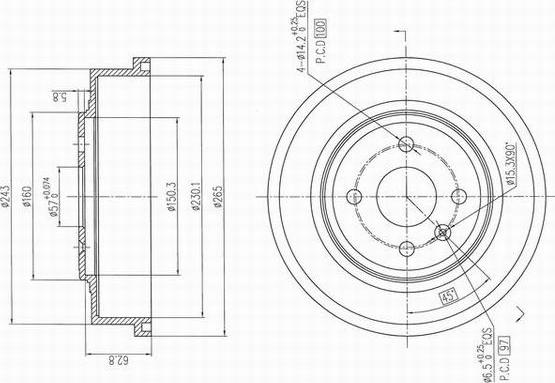 AP XENERGY X654391 - Тормозной барабан autospares.lv