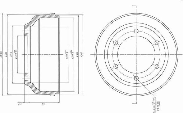 AP XENERGY X654315 - Тормозной барабан autospares.lv