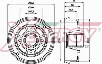 AP XENERGY X654245 - Тормозной барабан autospares.lv