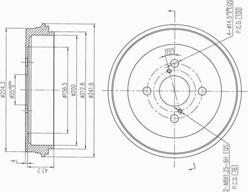 AP XENERGY X654254 - Тормозной барабан autospares.lv