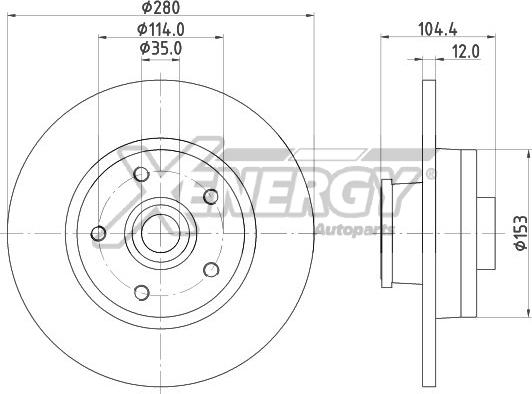 AP XENERGY X601546 - Тормозной диск autospares.lv