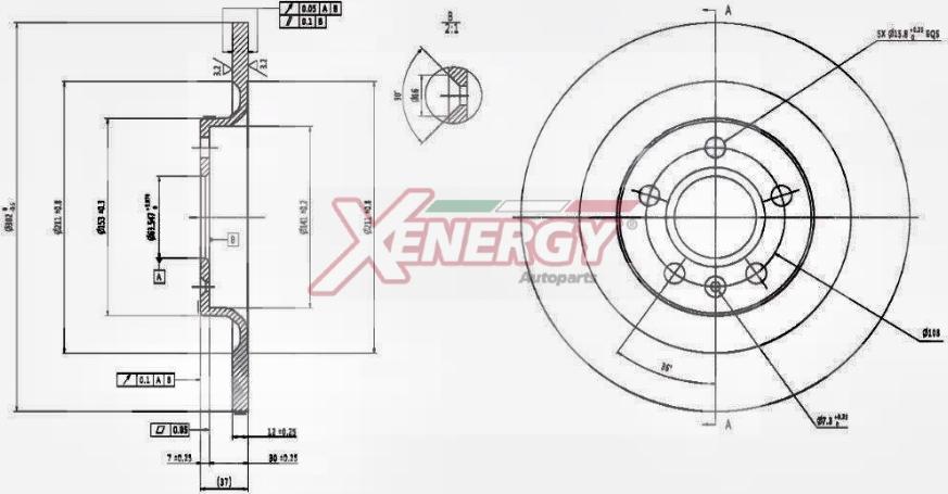 AP XENERGY X601548 - Тормозной диск autospares.lv