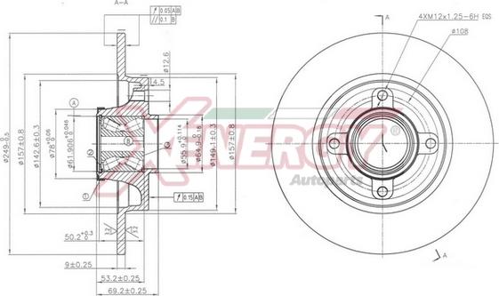 AP XENERGY X601518 - Тормозной диск autospares.lv