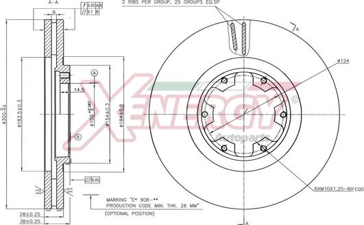 AP XENERGY X602913 - Тормозной диск autospares.lv