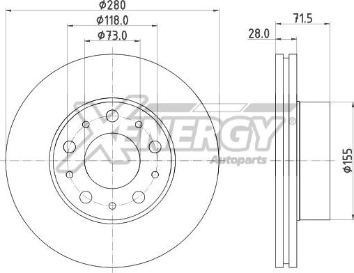 AP XENERGY X602924 - Тормозной диск autospares.lv