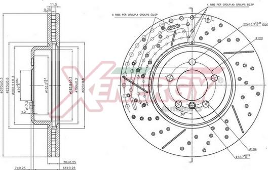 AP XENERGY X602923 - Тормозной диск autospares.lv